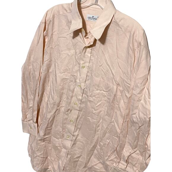 Fabio Inghirami Button Dress Shirt Light Pink Mens 16 41 Cotton Made in Italy - Picture 2 of 7